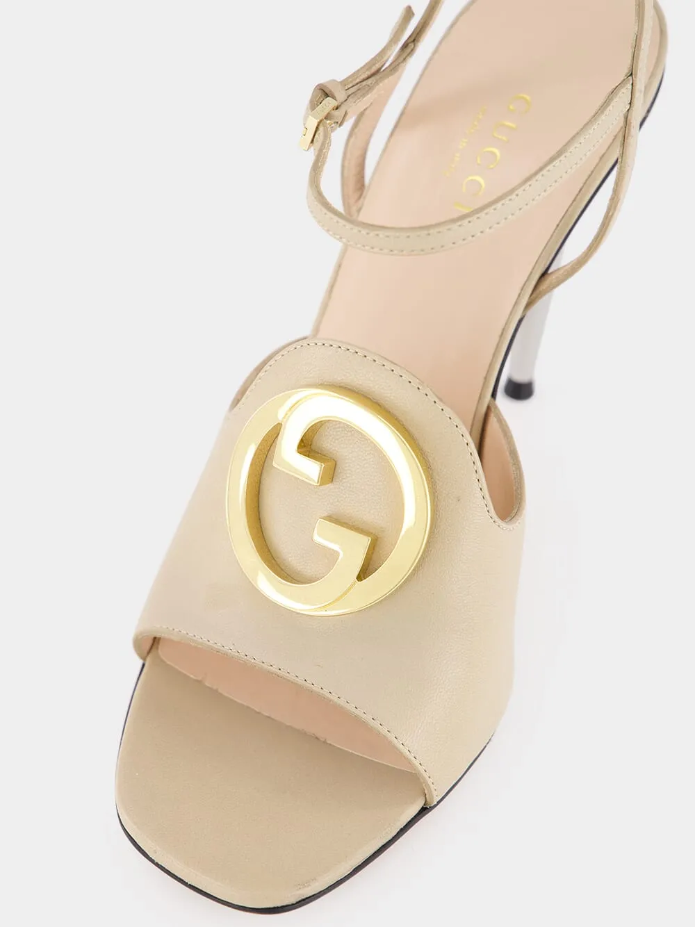 110mm Logo-Plaque Leather Sandals