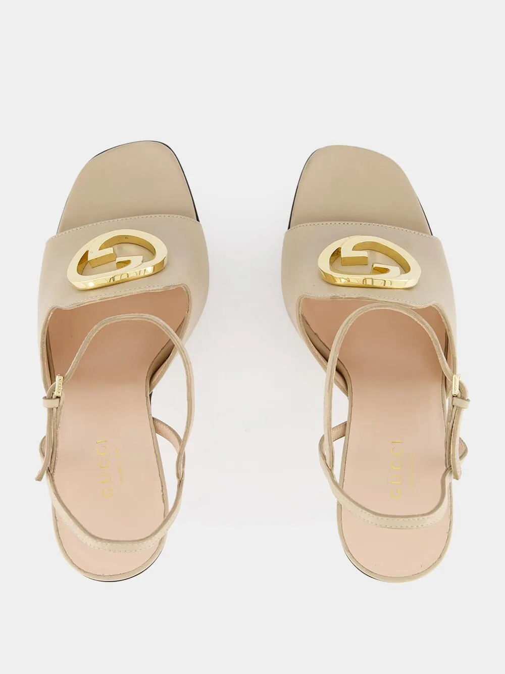 110mm Logo-Plaque Leather Sandals