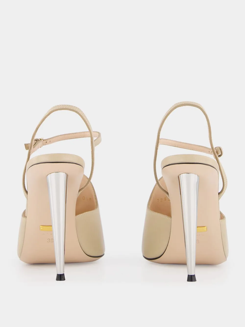 110mm Logo-Plaque Leather Sandals