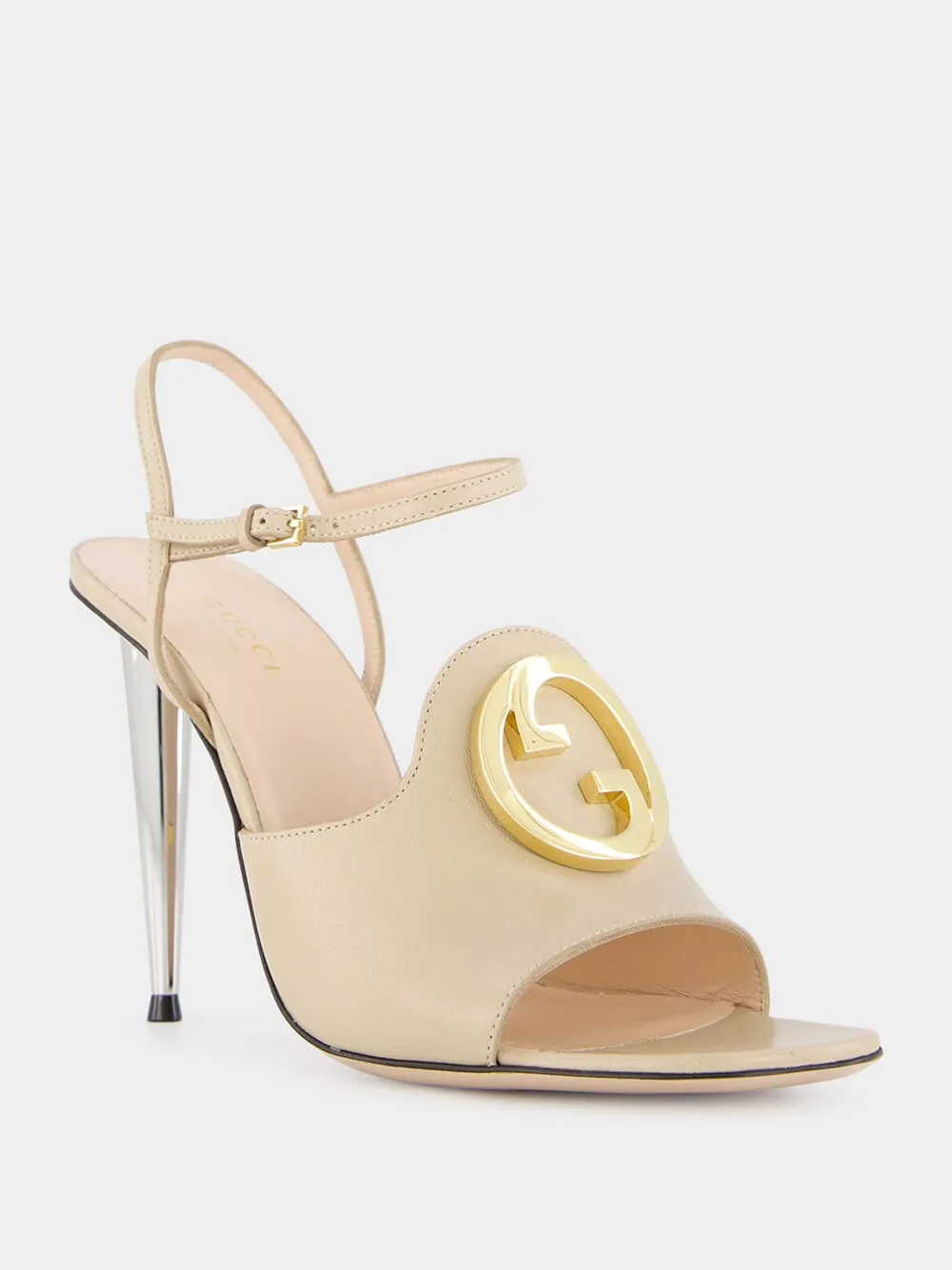 110mm Logo-Plaque Leather Sandals