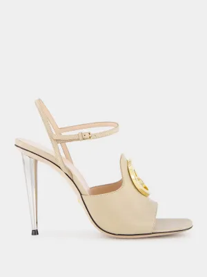 110mm Logo-Plaque Leather Sandals