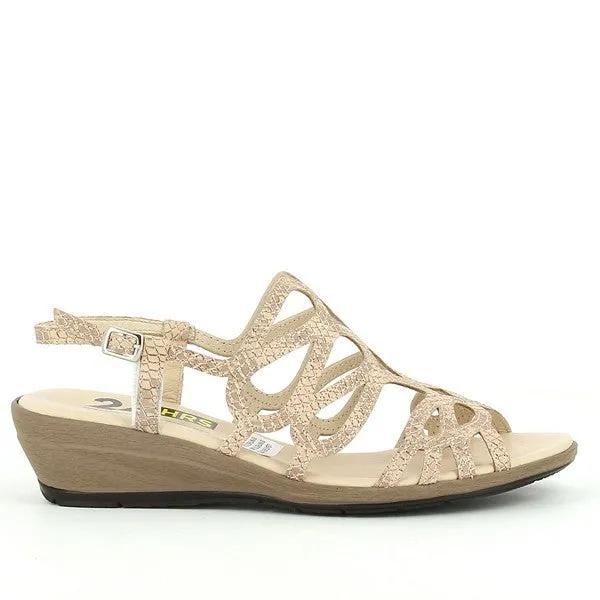 24 Hrs 24509 Nude Slingback Sandals