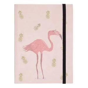 A5 Flamingo & Pineapple Notebook by Fenella Smith
