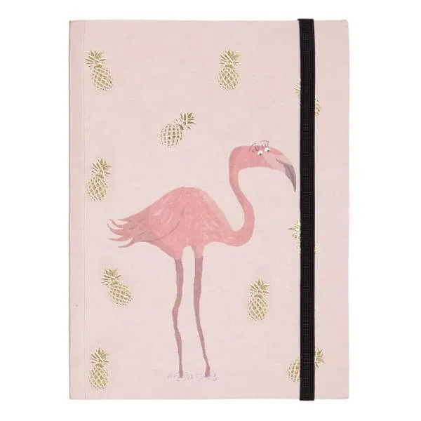 A5 Flamingo & Pineapple Notebook by Fenella Smith