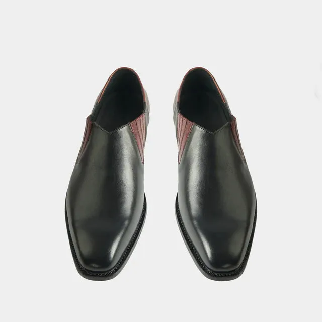 Albert Black Side Elastic Shoe