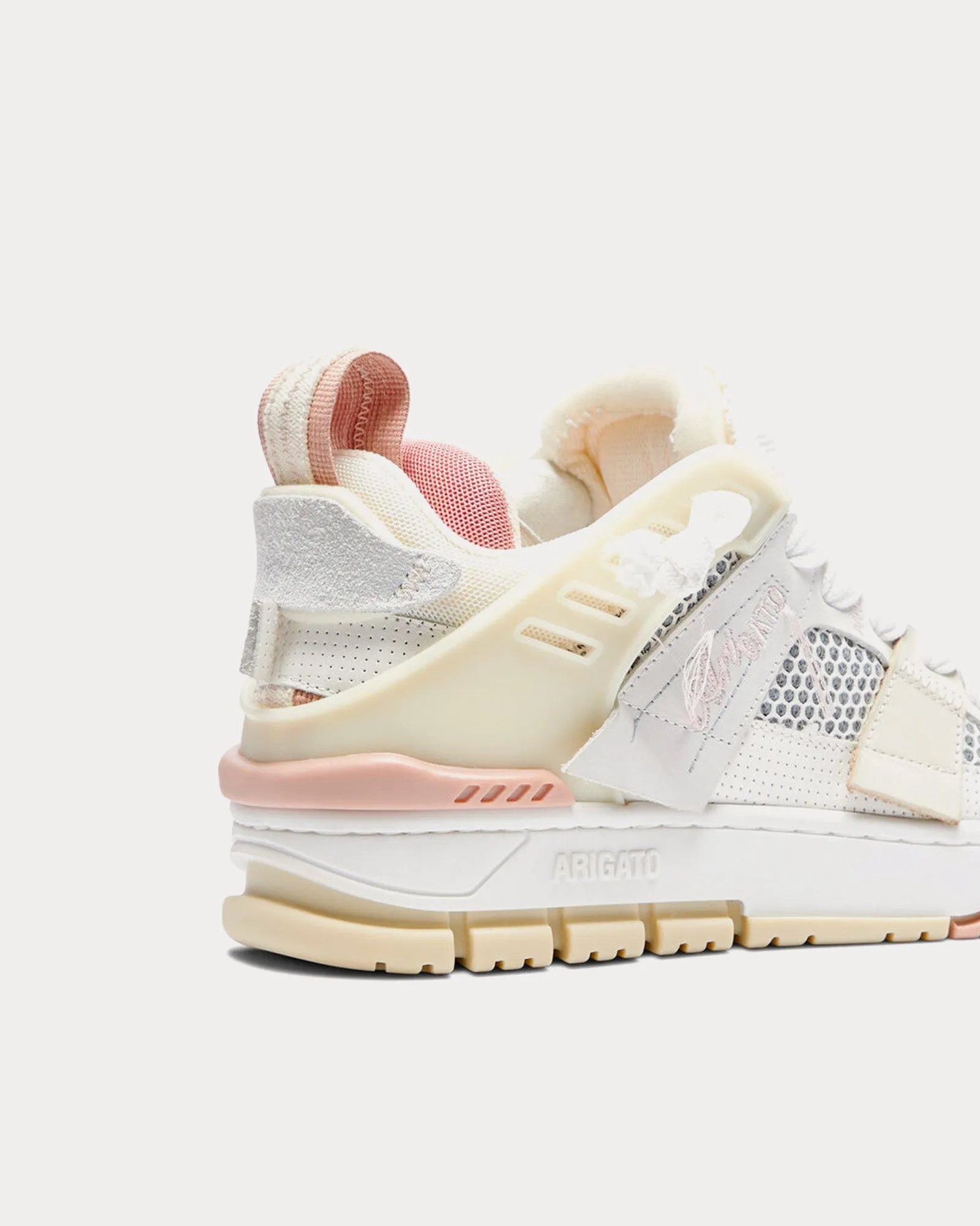 Area Patchwork Beige / White Low Top Sneakers