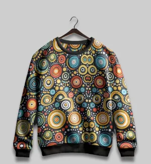 Awaken Your Mandala All-Over Denim Print Sweatshirt