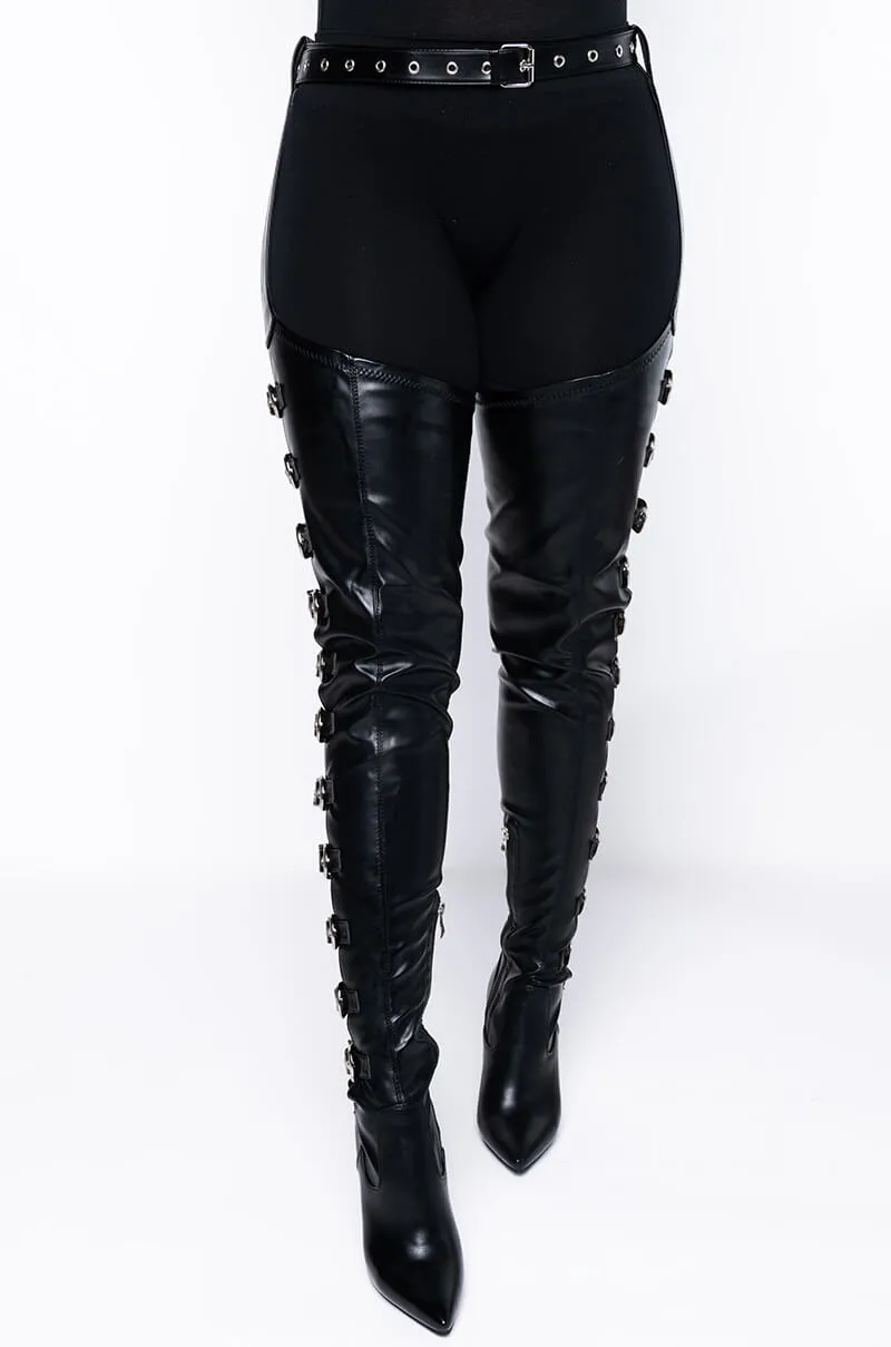 AZALEA WANG IF ITS NOT ASAP I DONT WANT IT BOOT IN BLACK PU