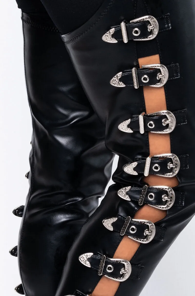 AZALEA WANG IF ITS NOT ASAP I DONT WANT IT BOOT IN BLACK PU