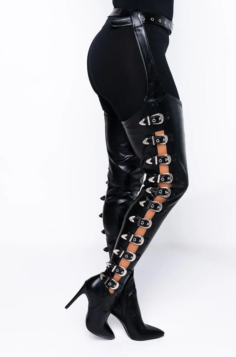 AZALEA WANG IF ITS NOT ASAP I DONT WANT IT BOOT IN BLACK PU