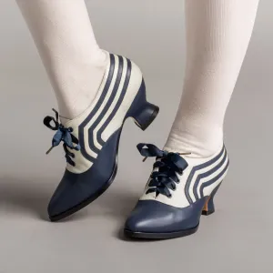 Bernadette Women's Edwardian Oxfords (Navy/Ivory)