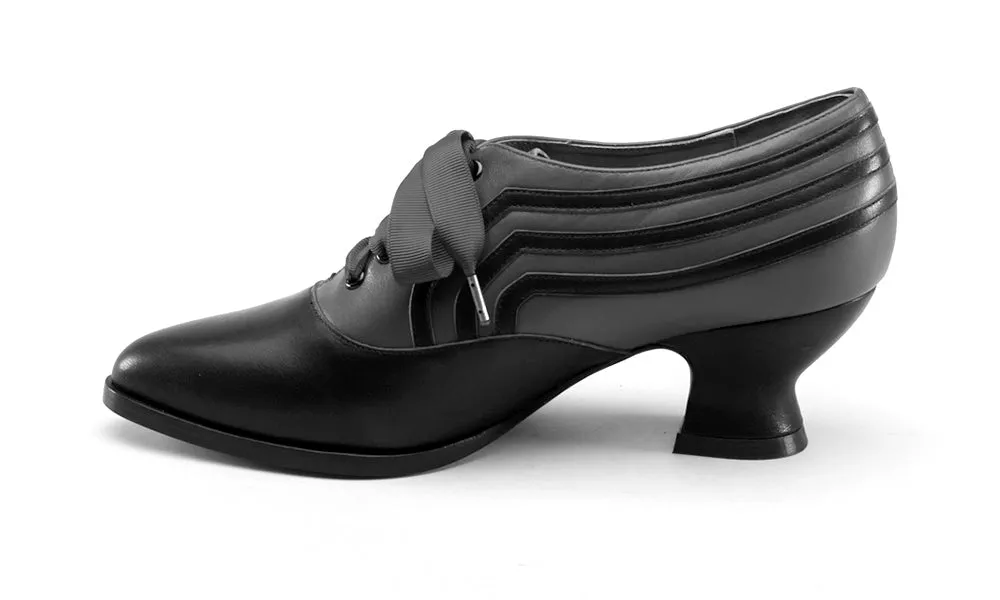 Bernadette Women's Edwardian Oxfords Wide (Burgundy/Black)