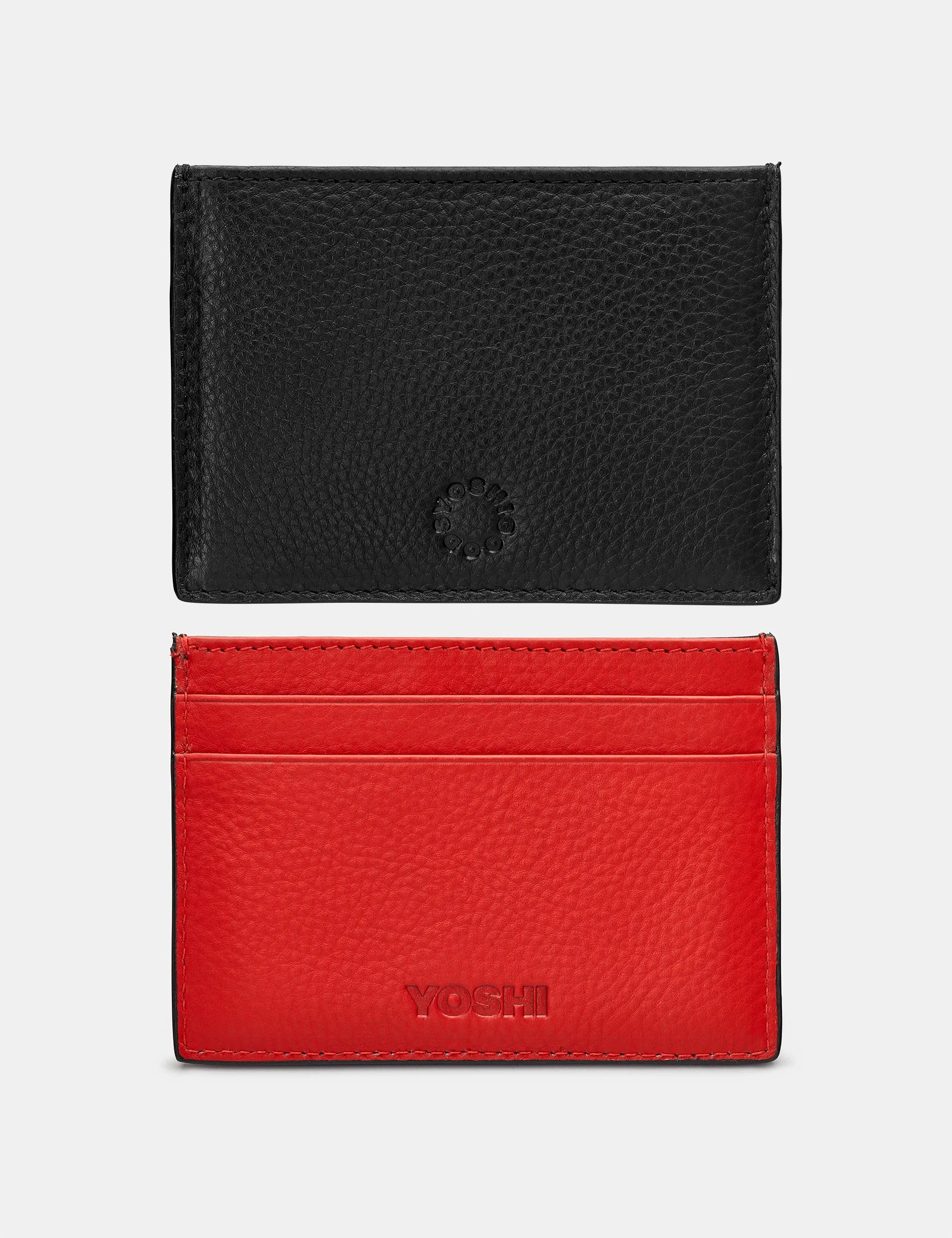 Black And Red Leather Academy Card Holder