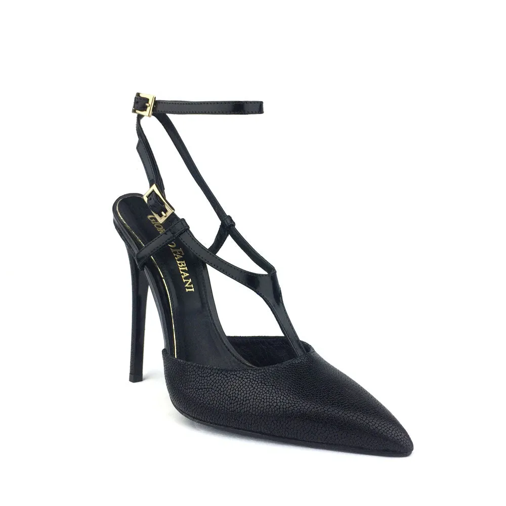 Black Ankle Strap High Heels