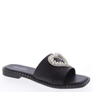 Black Heart Of The Beholder Sandals