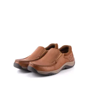 camel active Leather Plain Smooth Slip On Shoes Men Tan PULSOR 852408-RS1-8