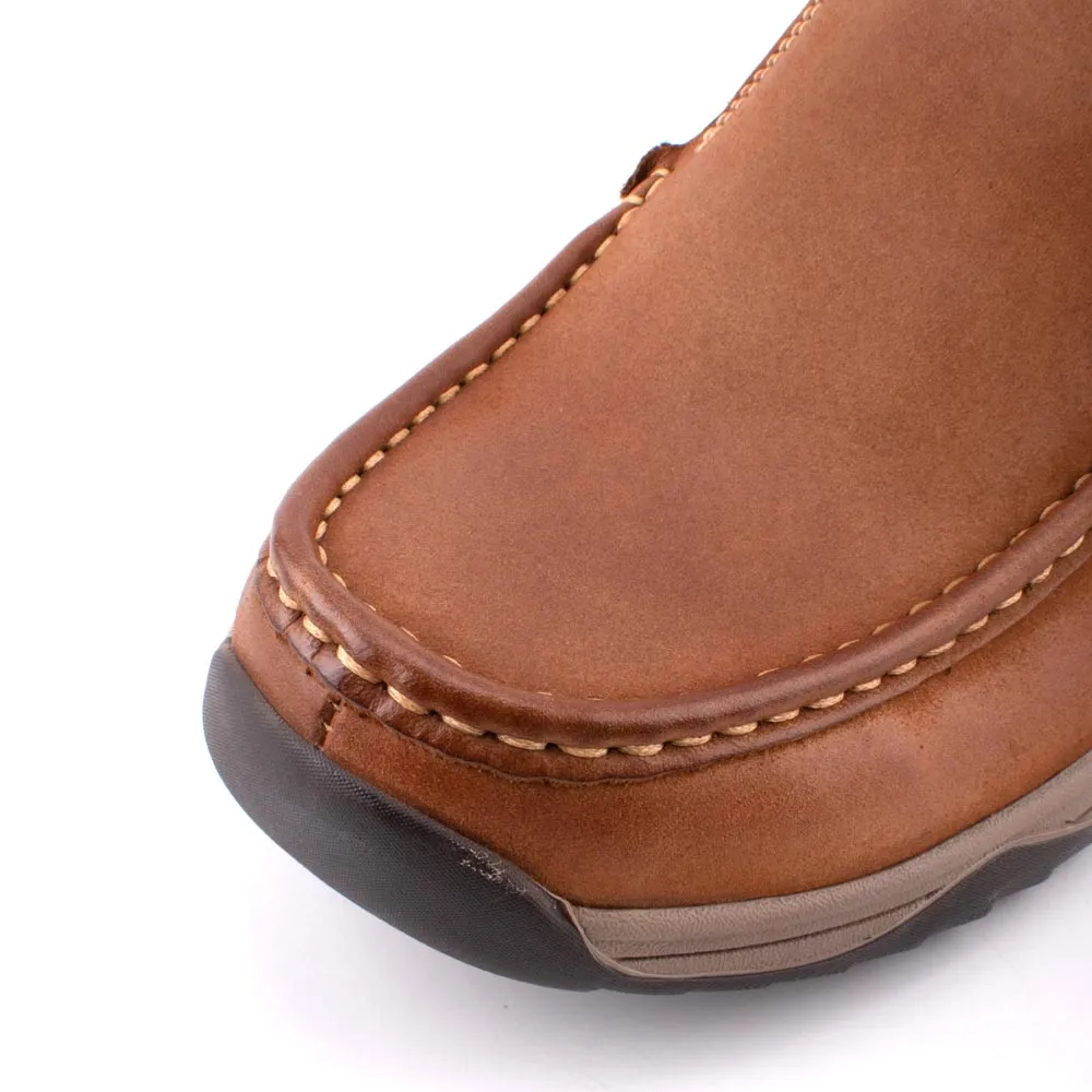 camel active Leather Plain Smooth Slip On Shoes Men Tan PULSOR 852408-RS1-8