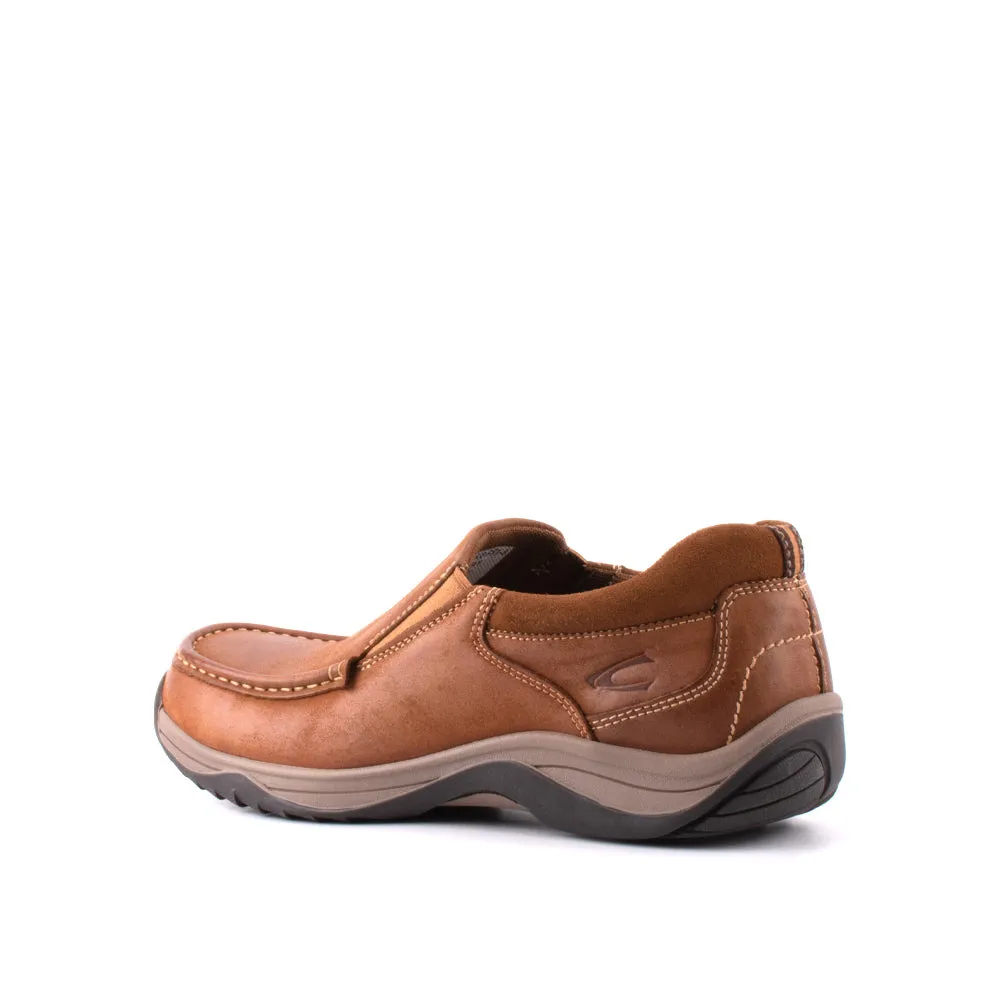 camel active Leather Plain Smooth Slip On Shoes Men Tan PULSOR 852408-RS1-8
