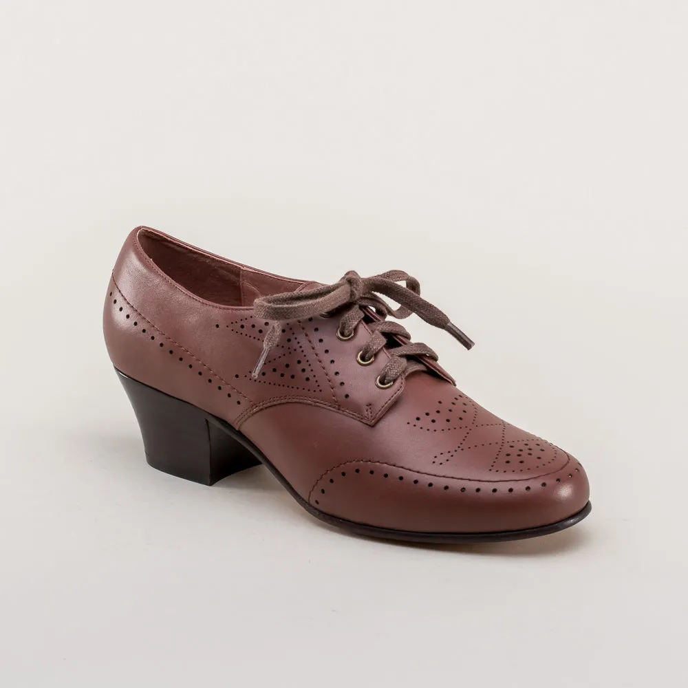Claire Women's 1940s Oxfords (Brown)