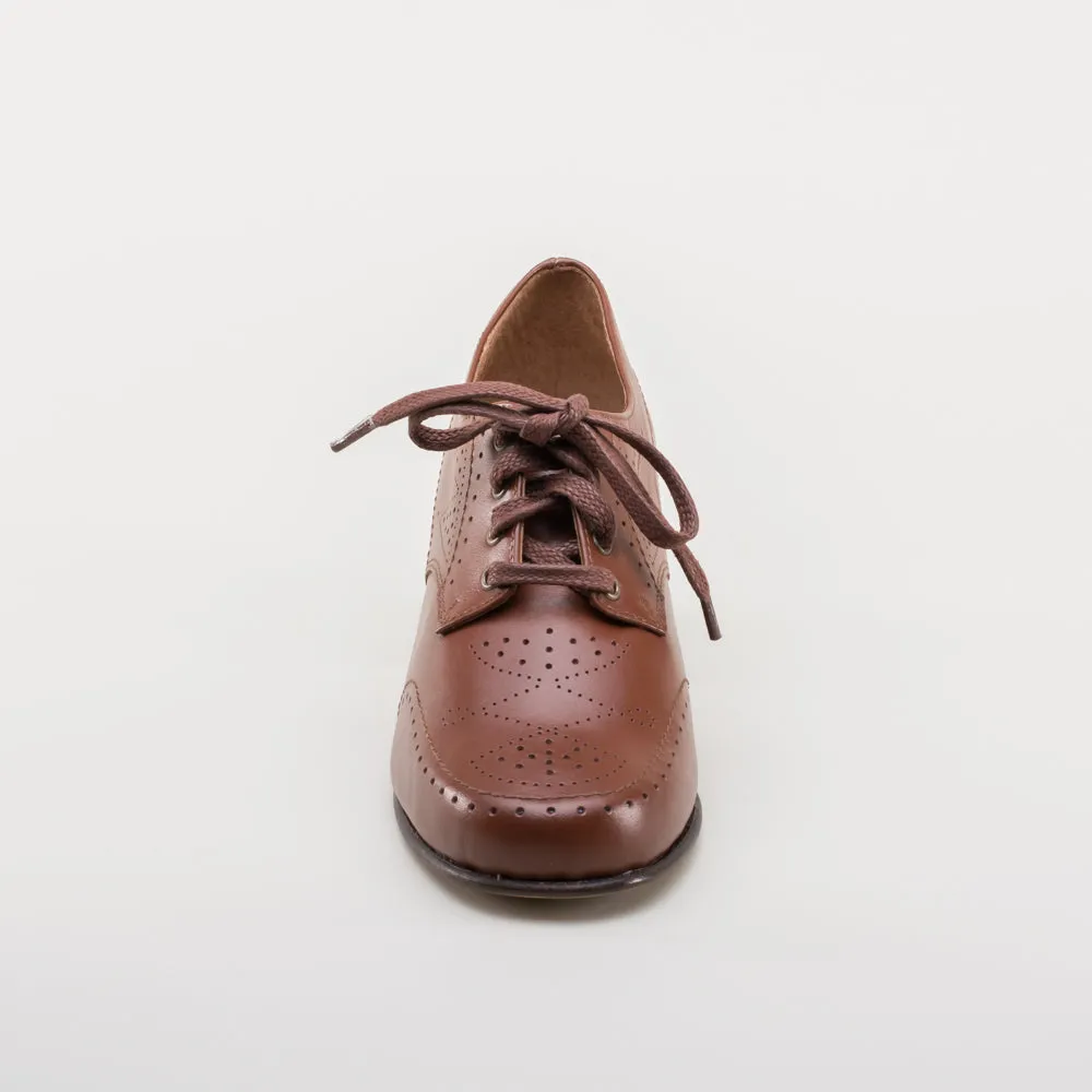 Claire Women's 1940s Oxfords (Brown)
