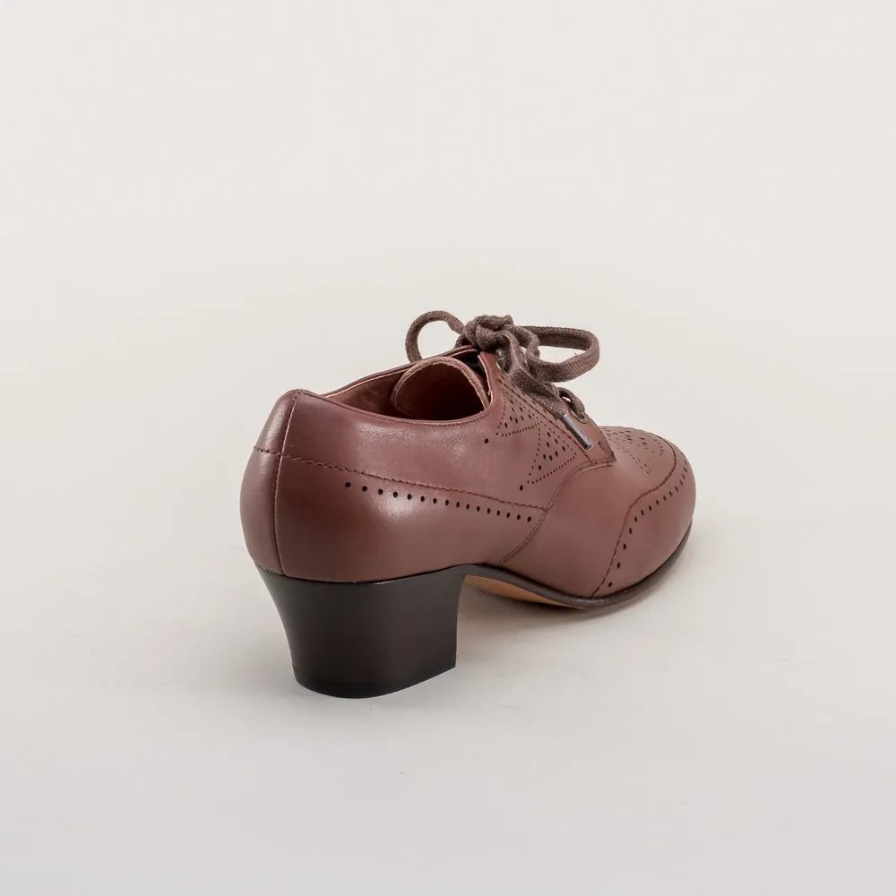 Claire Women's 1940s Oxfords (Brown)