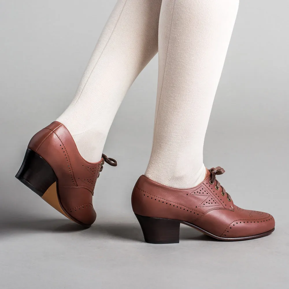 Claire Women's 1940s Oxfords (Brown)