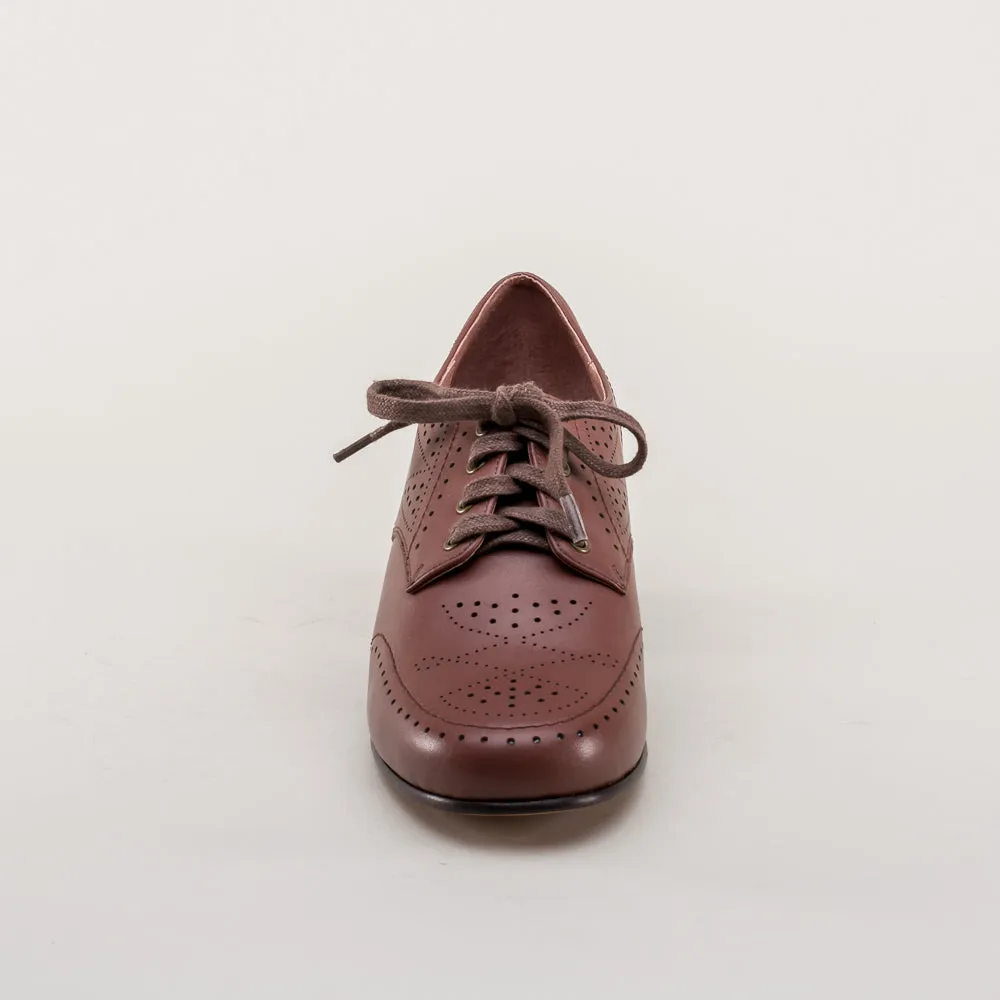Claire Women's 1940s Oxfords (Brown)