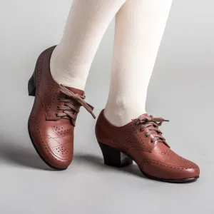 Claire Women's 1940s Oxfords (Brown)