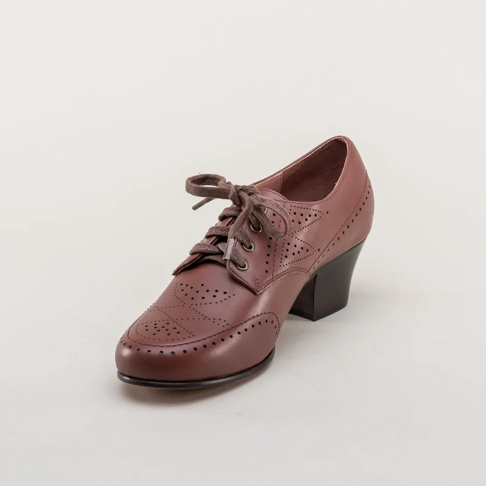 Claire Women's 1940s Oxfords (Brown)