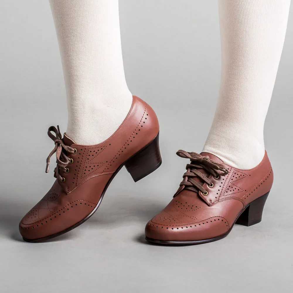 Claire Women's 1940s Oxfords (Brown)