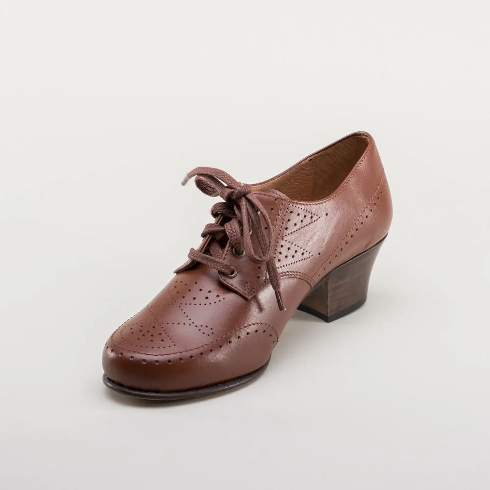 Claire Women's 1940s Oxfords (Brown)