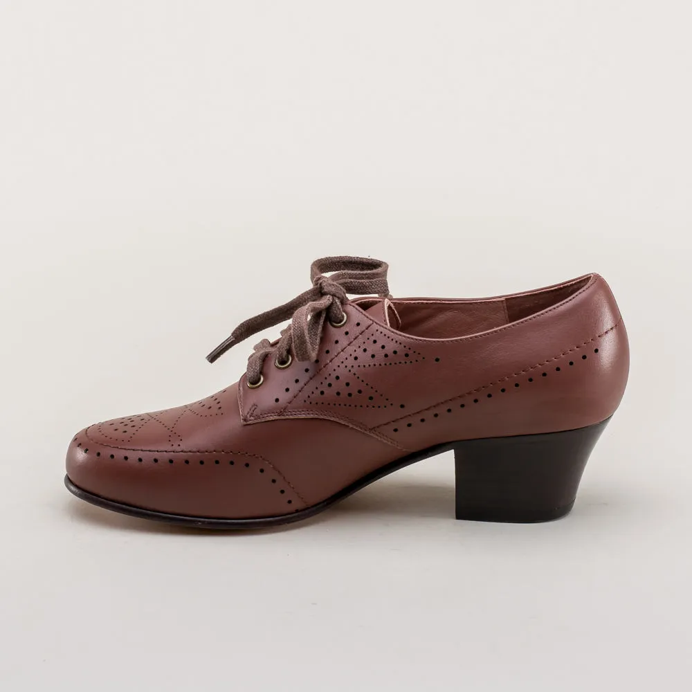 Claire Women's 1940s Oxfords (Brown)