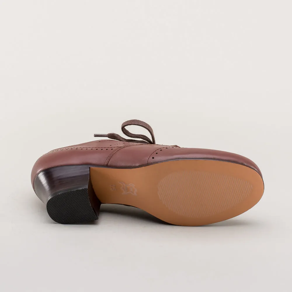 Claire Women's 1940s Oxfords (Brown)