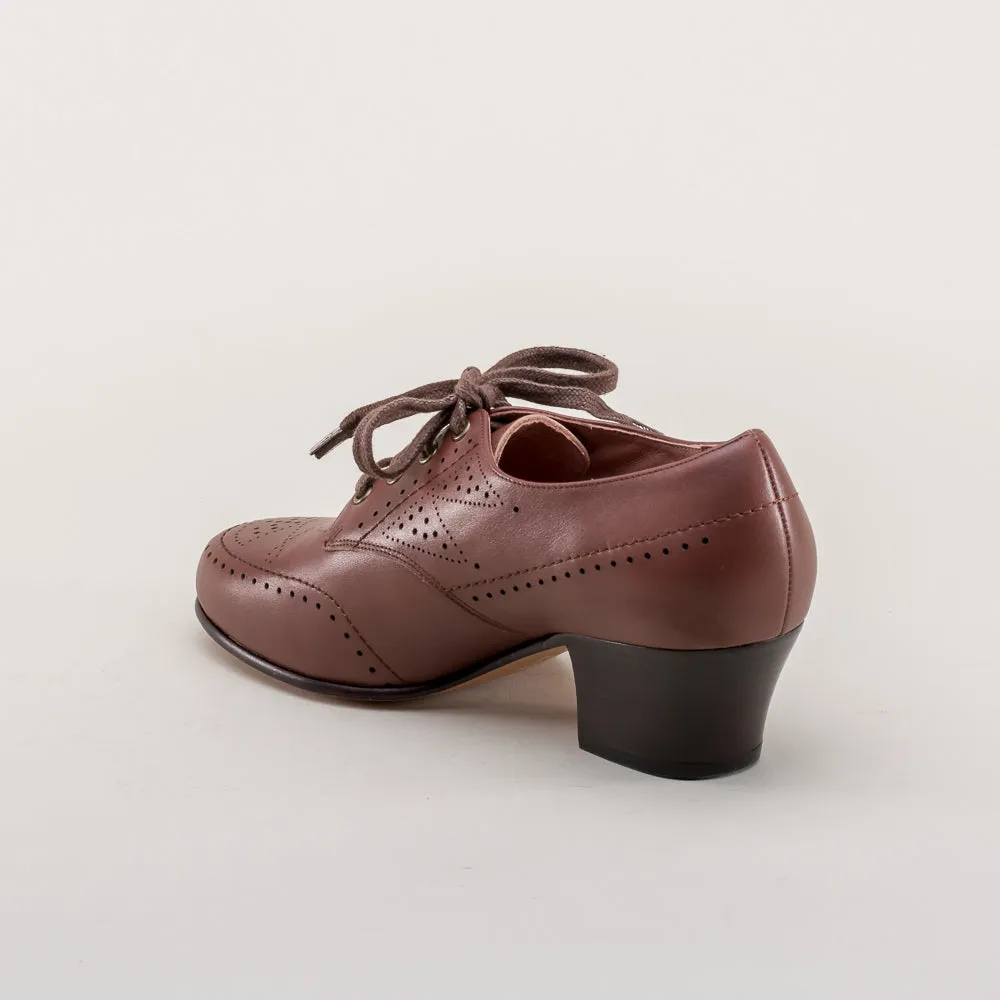 Claire Women's 1940s Oxfords (Brown)