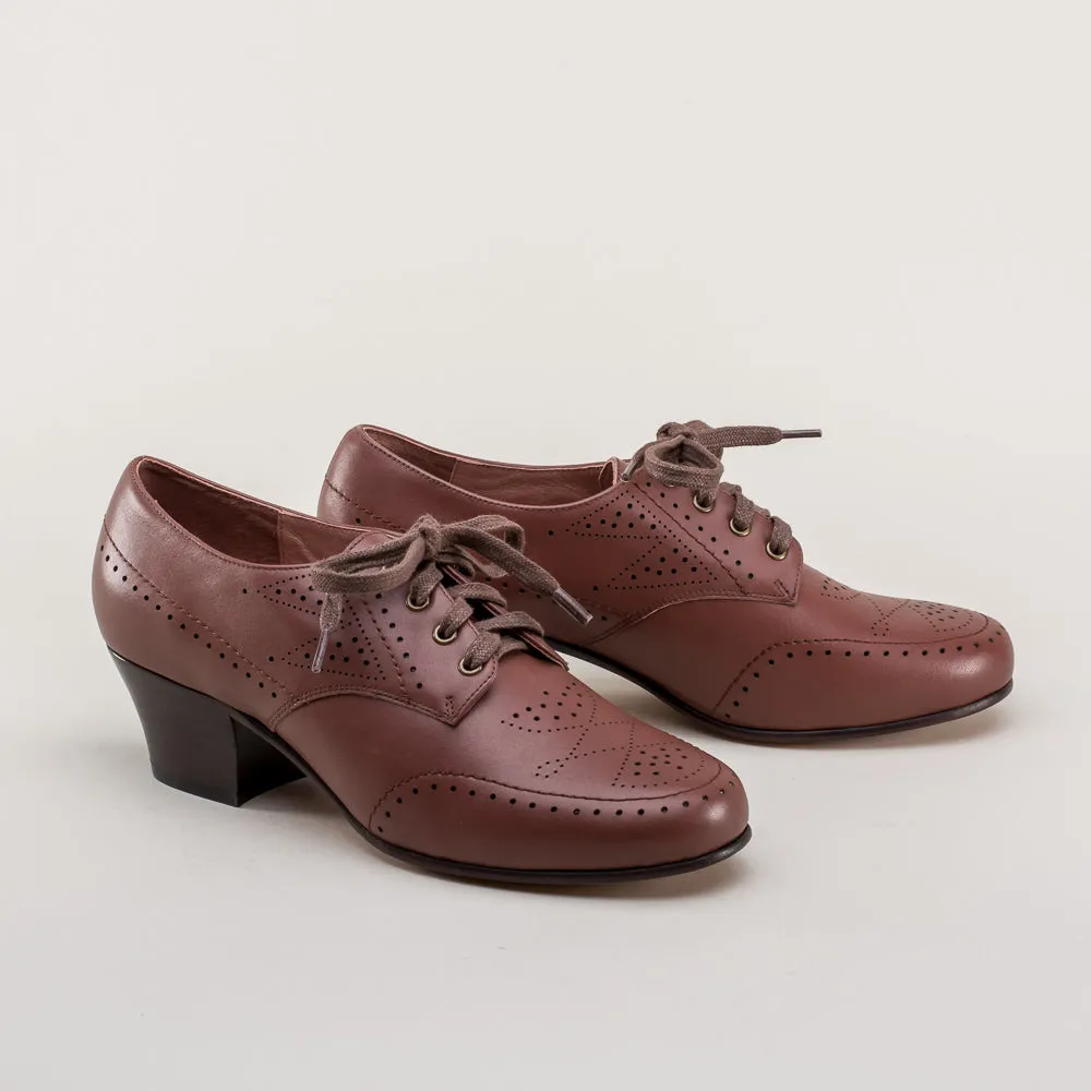 Claire Women's 1940s Oxfords (Brown)