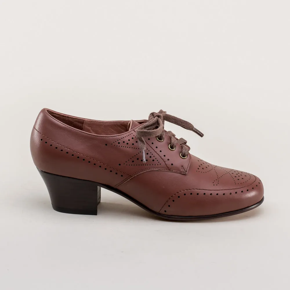 Claire Women's 1940s Oxfords (Brown)