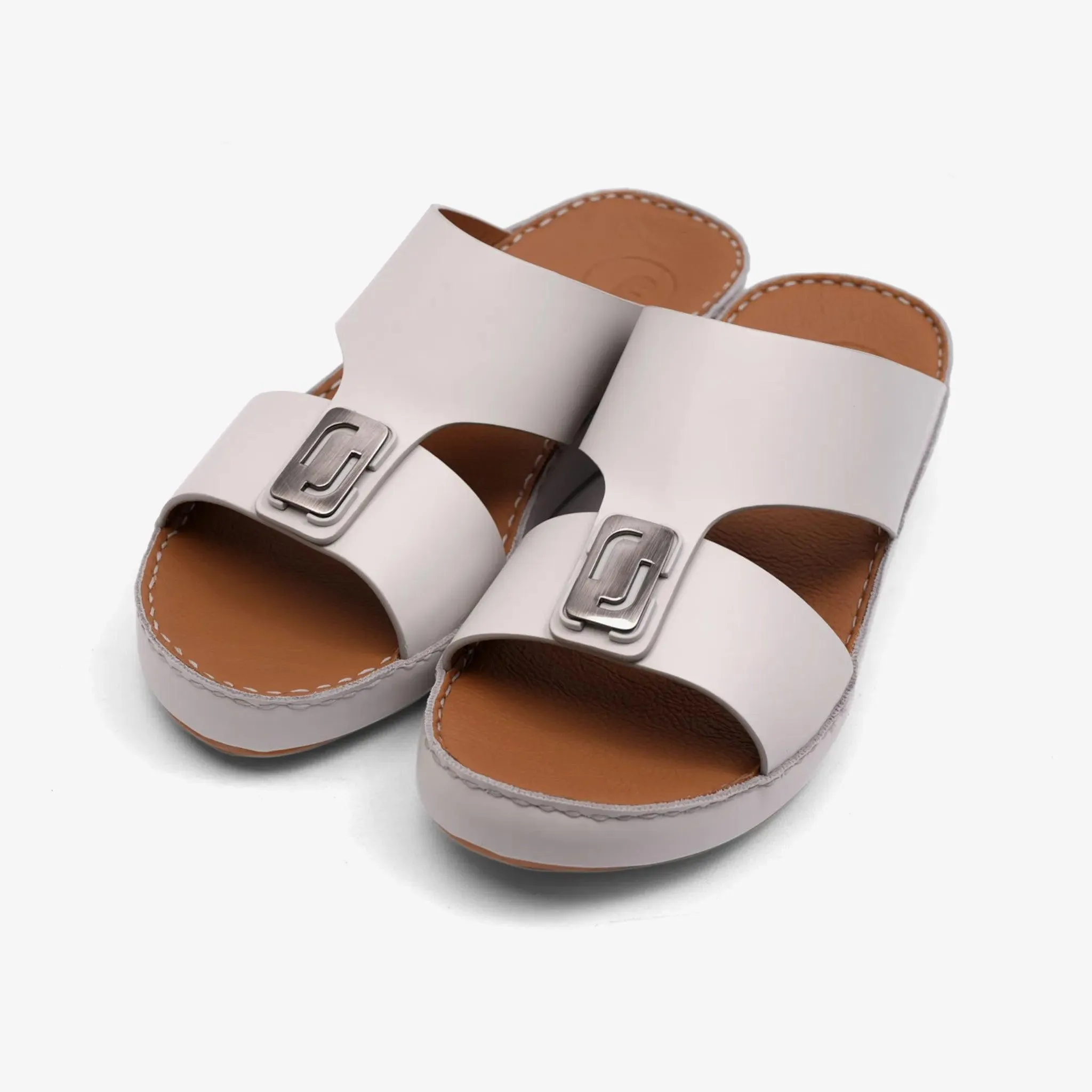 DAVINCI TIMELESS MATT ARABIC SANDALS LIGHT-GREY