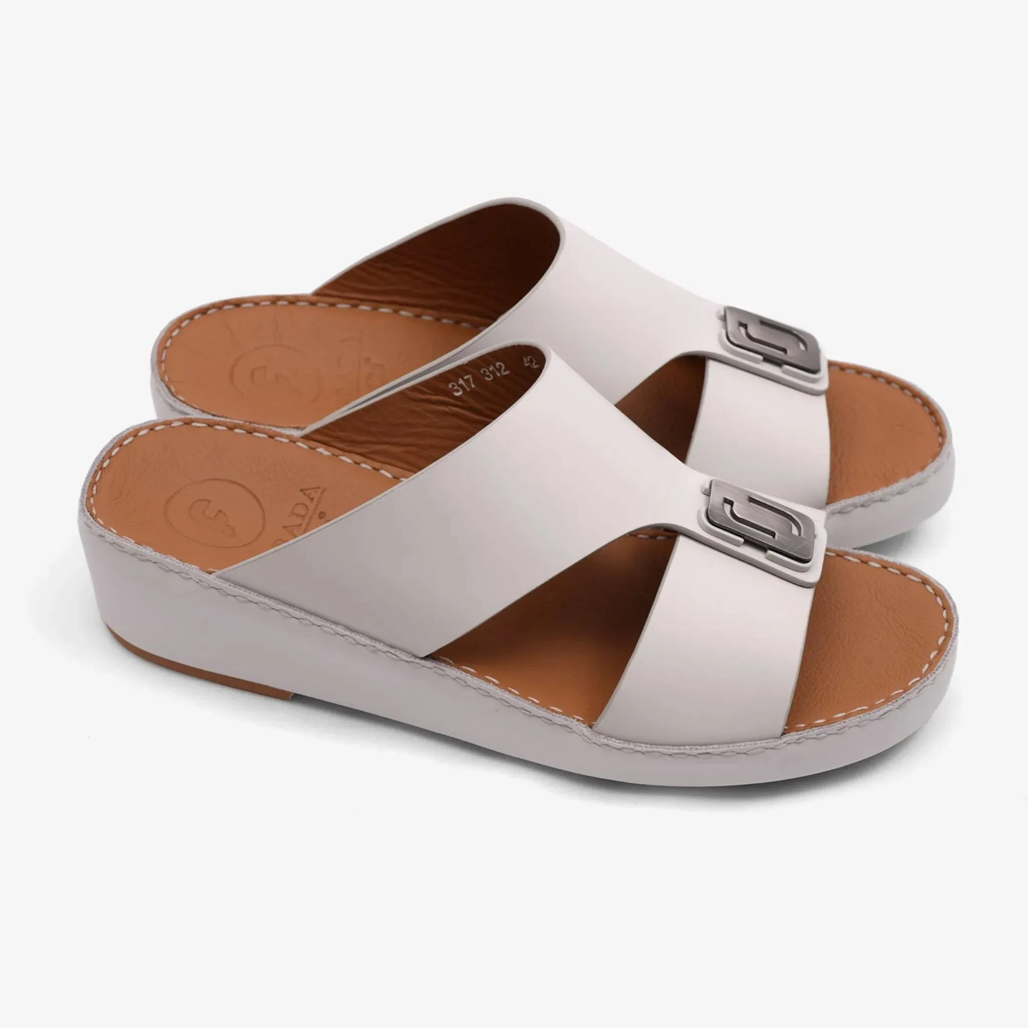 DAVINCI TIMELESS MATT ARABIC SANDALS LIGHT-GREY