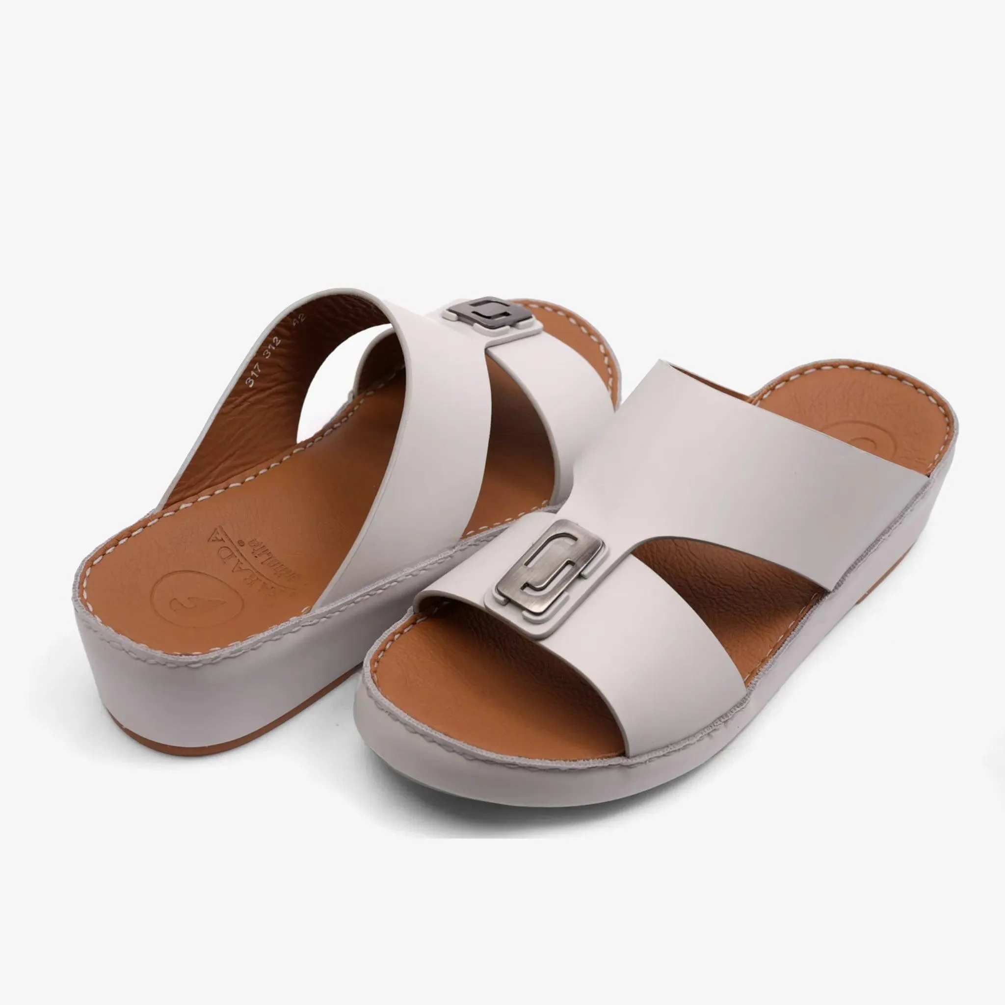 DAVINCI TIMELESS MATT ARABIC SANDALS LIGHT-GREY