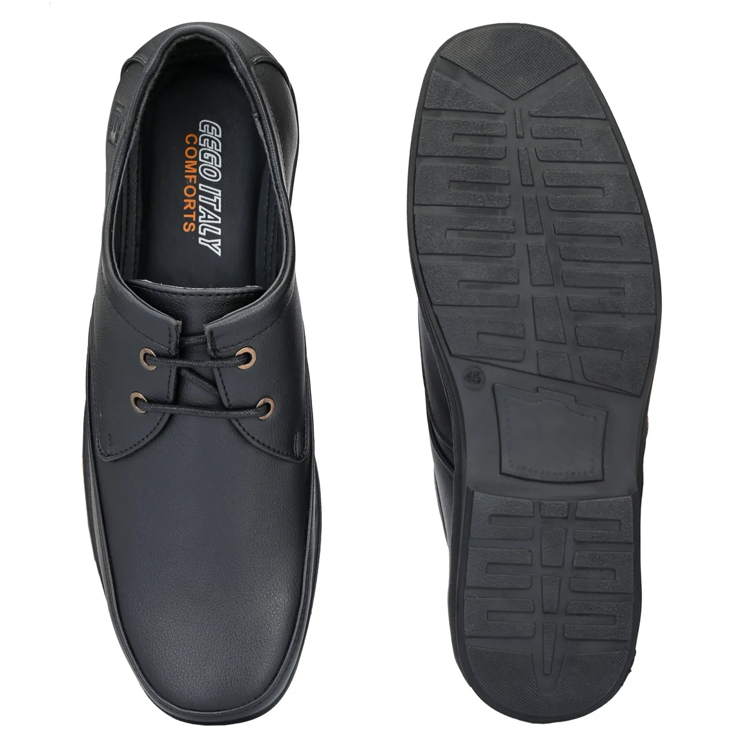 Eego Italy Plus Size Light Weight Comfortable Formal Shoes GT-10-BLACK