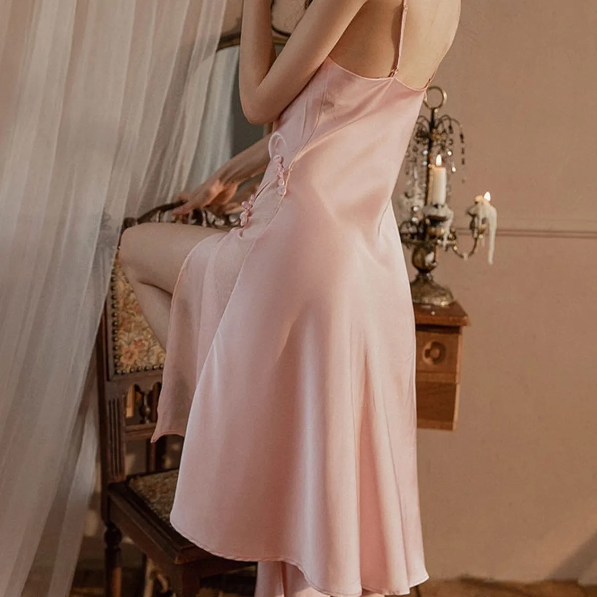 Ember midi satin slip