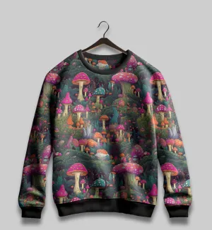Field of Dreams: Flourish with Fungi All-Over Print Sweatshirt