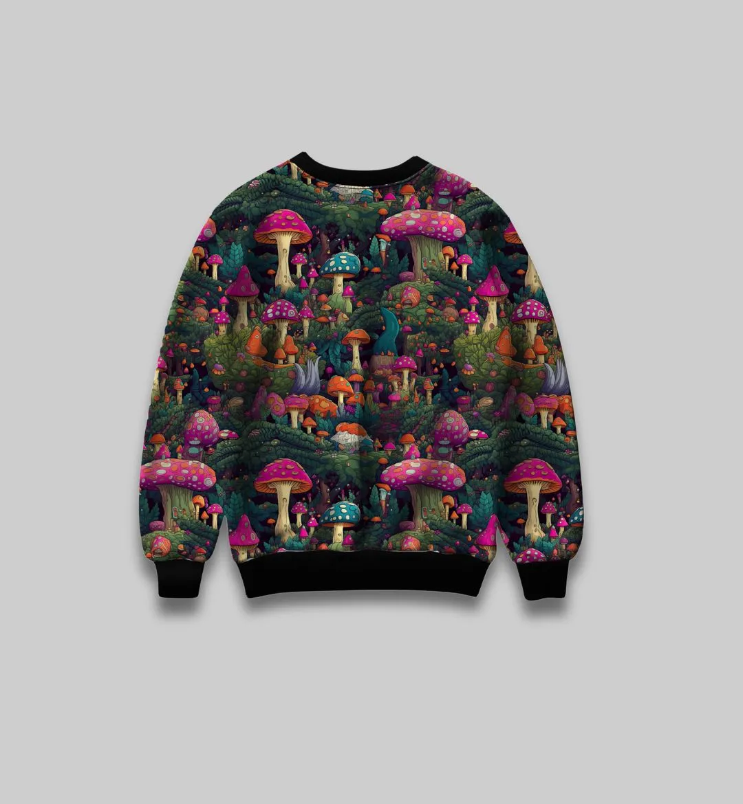 Field of Dreams: Flourish with Fungi All-Over Print Sweatshirt
