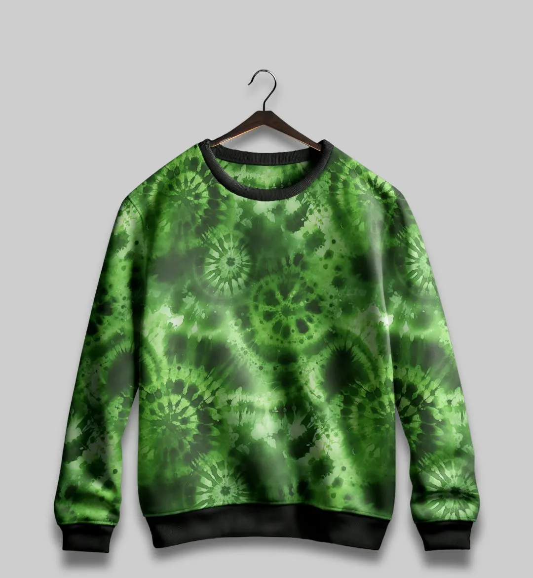 Forest Mist Tie-Dye All Over Print Sweatshirt