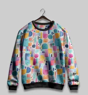 Geo Vibes: Embrace the Earthy Swirls All over print Sweatshirt