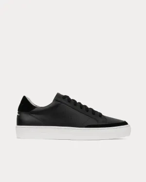 Helier Leather & Suede Black / White Low Top Sneakers