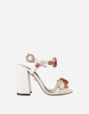 Keira  Embellished Sandals With Crystals