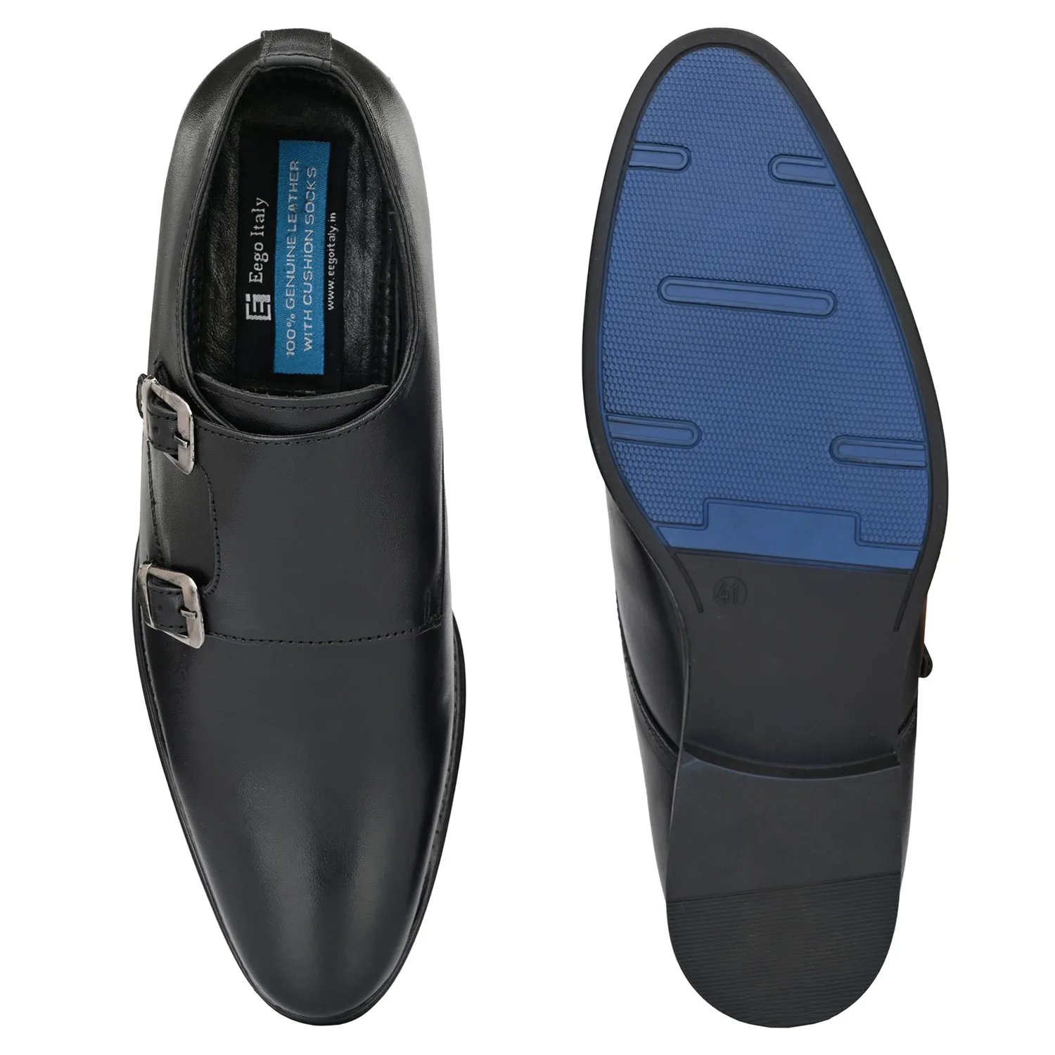 Legend Double Monk Genuine Leather Formal Shoes