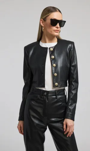 MARKO VEGAN LEATHER BLAZER