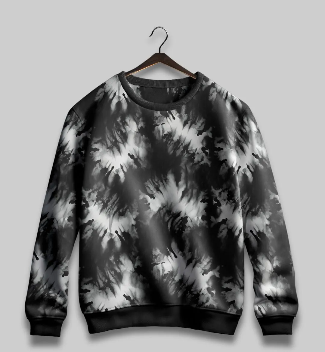 Midnight Swirl: Embrace the Night All Over Print Sweatshirt